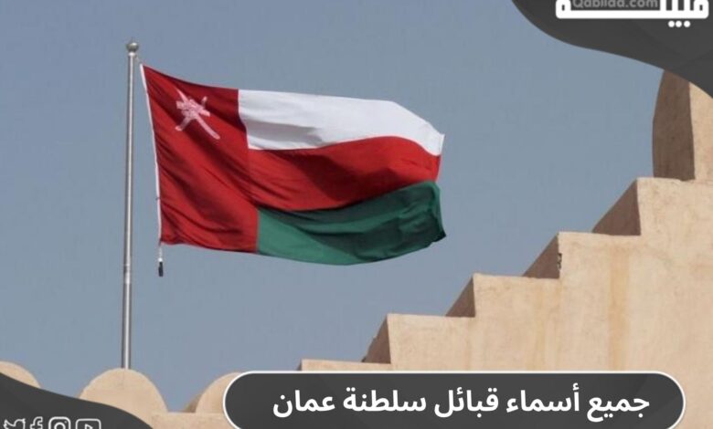 جميع أسماء قبائل سلطنة عمان