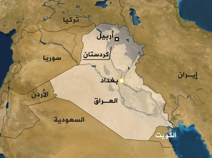 خريطة العراق الحدودية