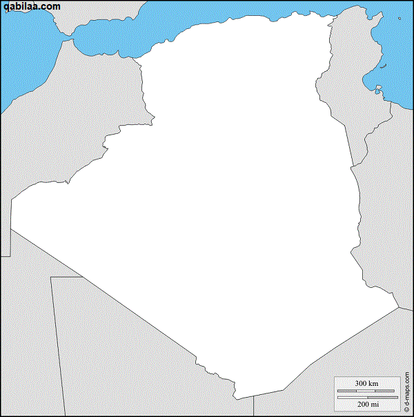 خريطة الجزائر بالمدن كاملة صماء