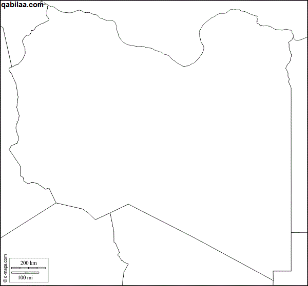 خريطة ليبيا بالمدن كاملة صماء